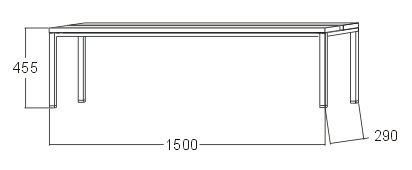 Ławka do szatni - szerokość 1500 mm A6260 - 2
