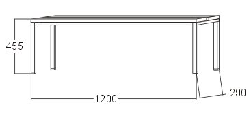 Ławka do szatni - szerokość 1200 mm A6270 - 2