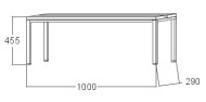 Ławka do szatni - szerokość 1000 mm A6280 - 2