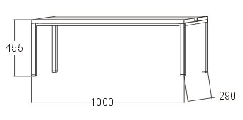 Ławka do szatni - szerokość 1000 mm A6280 - 2