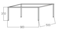Podstawa do szafy A6680 - szerokość 900 mm - 2