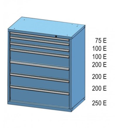 Kontenerek z szufladami ZC 120-5 - 2