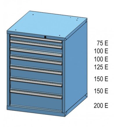 Kontenerek z szufladami ZB 99-6 - 2