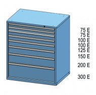 Kontenerek z szufladami ZG 120-3 - 2