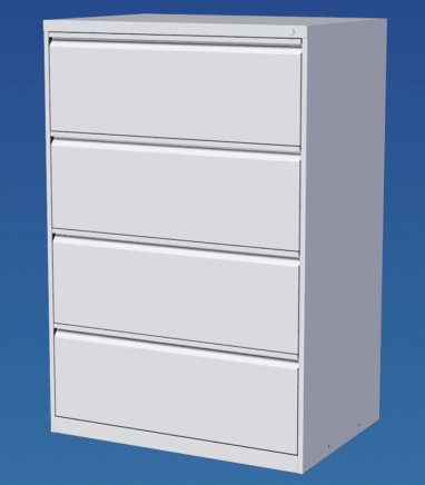 Metalowa kartoteka czteroszufladowa G2324 - 2
