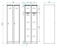 Szafa metalowa A4238 - drzwi dwuścienne - 8