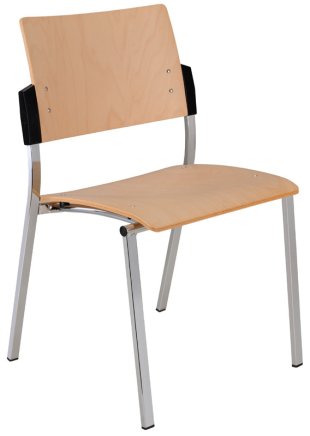 Krzesło konferencyjne Kwadratowe drewno - 5