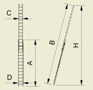 Dwuczęściowa rozsuwana drabina Eurostyle z liną (2 modele) - 2