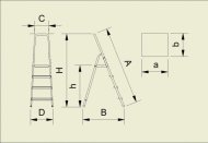 Drabina aluminiowa 3-stopniowa łącznie z platformą Eurostyle (6 modeli) - 2