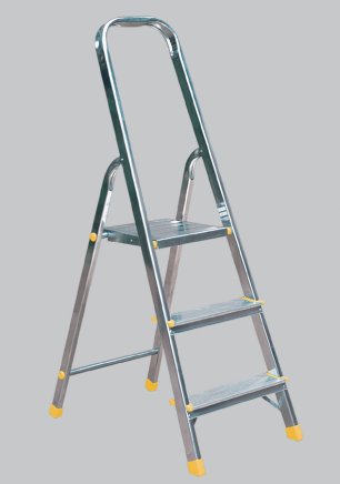 Drabina aluminiowa 3-stopniowa łącznie z platformą Eurostyle (6 modeli) - 3