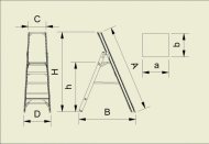 Drabina aluminiowa 4-stopniowa łącznie z podestem Forte (6 modeli) - 2