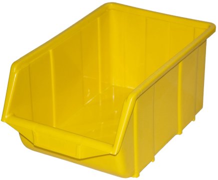 Ecobox duży pojemnik plastikowy - kolor żółty - 1