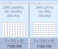 Przegroda podłużna do szafek rysunkowych typu CP - 2