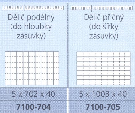 Przegroda podłużna do szafek rysunkowych typu CP - 2