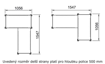 Regał narożny metalowy Klips ocynkowany 97943 - 2