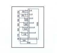 Regał konsolowy typu choinkowego – dwustronny typ 97850 - 2