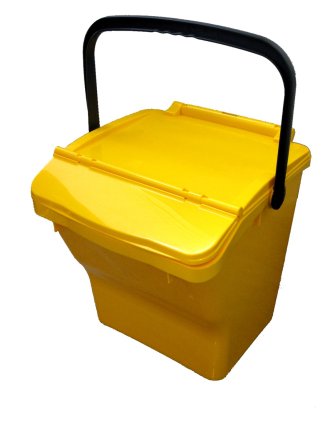 Kosz na śmieci 40L Urba Plus - kolor żółty - 1