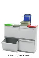 Zestaw koszy na śmieci ekomoduł 800x300 typ 143-67112 - 1