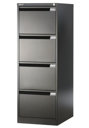 Metalowa szafka na dokumenty A4 z 4 szufladami - przegródki w komplecie - Bisley BS4E/FLS - 3