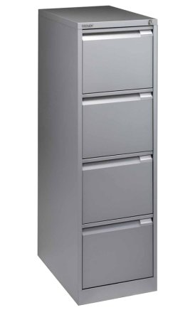 Metalowa szafka na dokumenty A4 z 4 szufladami - przegródki w komplecie - Bisley BS4E/FLS - 5