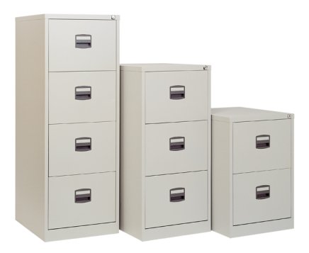 Metalowa szafka kartotekowa dwuszufladowa + przegródki w komplecie - Bisley CC2H1A/FLS - 3