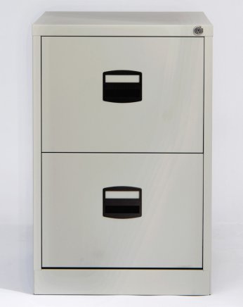 Metalowa szafka kartotekowa dwuszufladowa + przegródki w komplecie - Bisley CC2H1A/FLS - 5