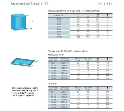 Korpus ZDK59 - wysokość 590 mm - 2