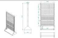 Stojak perforowany dwustronny na 8 paneli PSZ 23 A S1 - 5