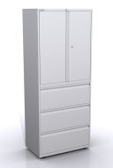 Szafka na dokumenty z drzwiami i szufladami SYC08/36D/3 - 1