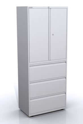 Szafka na dokumenty z drzwiami i szufladami SYC08/36D/3 - 1
