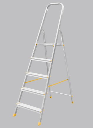 Drabina aluminiowa 5-stopniowa łącznie z platformą Eurostyle 915 - 1