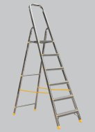 Drabina aluminiowa sześciostopniowa łącznie z platformą Eurostyle 916 - 1