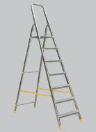 Drabina aluminiowa 7-stopniowa łącznie z platformą Eurostyle 917 - 1