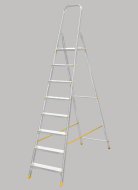 Drabina aluminiowa 8-stopniowa łącznie z platformą Eurostyle 918 - 1