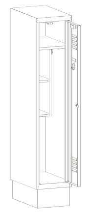 Szafka metalowa o obniżonej wysokości MSum 310S szerokość 300 mm - 3