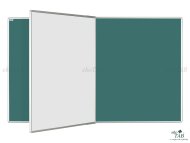 Tablica dwuczęściowa do pisania markerem i kredą - PIVOT KB+KZ (4 modele) - 1