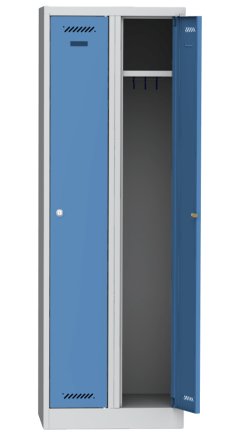 Szafka BHP pracownicza metalowa dwukomorowa BAS 32 A - 1