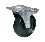 Koło polipropylenowe o średnicy 125 mm, skrętne z hamulcem - 1