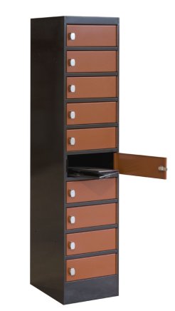 Szafka na laptopy – 10 przegródek, bez instalacji elektrycznej SZNL 4110 - 3