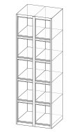 Szafka metalowa z dziesięcioma drzwiami XS60-18 - 4