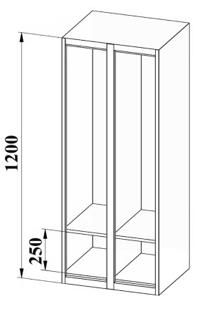 Szafa metalowa z dwojgiem drzwi XS62-12 - 3