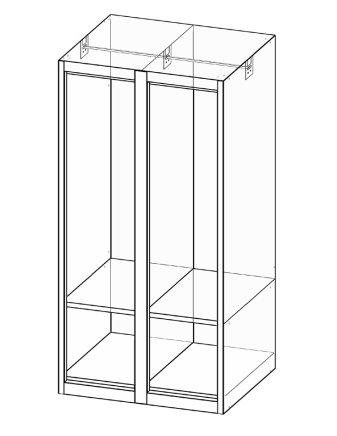 Szafa metalowa z dwojgiem drzwi XS62-12 - 4
