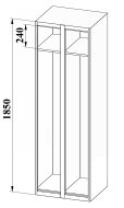 Szafa metalowa z dwojgiem drzwi XS82-18 RAL 7035/5012 - 3