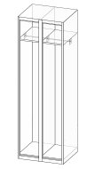 Szafa metalowa z dwojgiem drzwi XS82-18 RAL 7035/5012 - 4