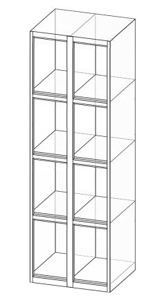 Szafka szatniowa z ośmioma drzwiami XS68-18 - 4