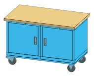 Mobilny stół warsztatowy z szafkami PPS 4 - 3