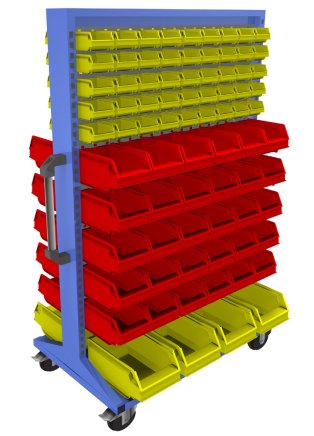 Mobilny panel dwustronny z wyposażeniem PSZ_22_B_VAR_2 - 1