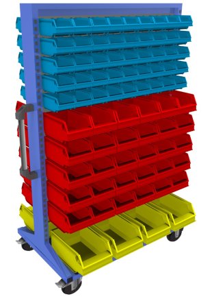 Mobilny panel dwustronny z wyposażeniem PSZ_22_B_VAR_3 - 1