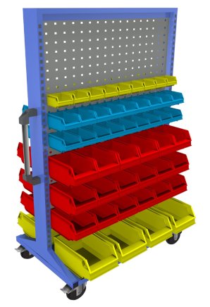 Mobilny panel dwustronny z wyposażeniem PSZ_22_B_VAR_5 - 1
