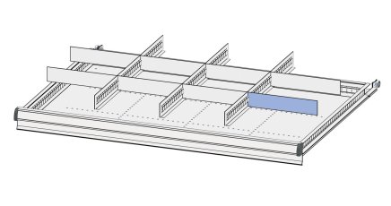 Podziałka poprzeczna (gładka) do szuflad POLAK 100 i 125 mm - 4